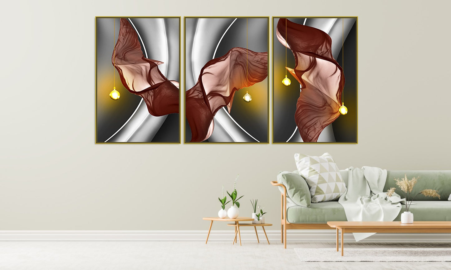 Geometric wall art printable set of 3 Abstract wall art paintings on canvas Printable wall art set of 3 geometric wall art