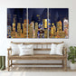 Nachtstadt-Wandcollage-Set, Stadt-bei-Nacht-Dekor, Leinwandgemälde, extragroße mehrteilige Wandkunst, Bilderrahmen, Wanddekor für Zuhause