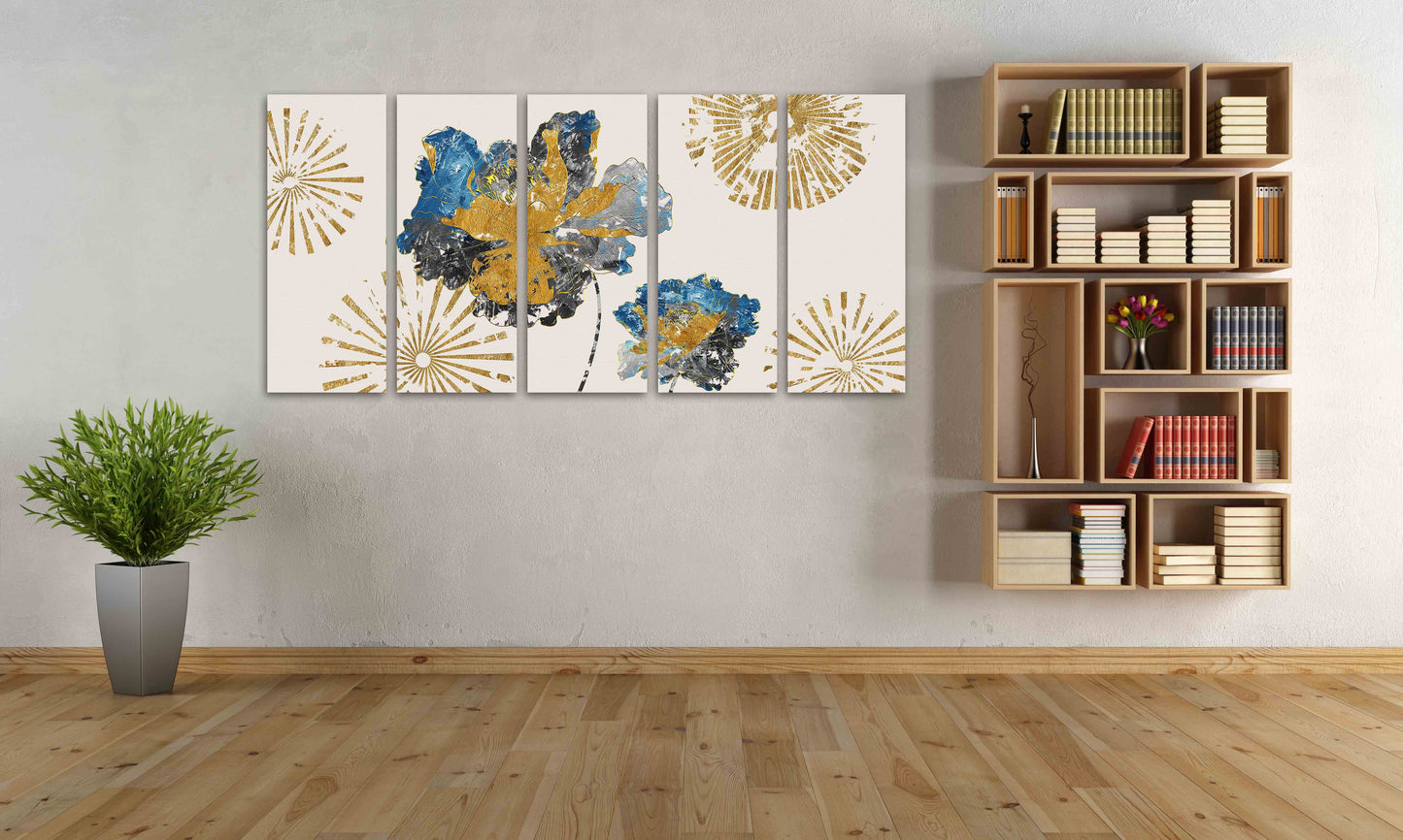 Indie-Raumdekor Moderne abstrakte Kunst Mehrteilige Leinwand-Wandkunst Leinwandgemälde Abstrakte Wandkunst Wohnwanddekor 3-teilige Leinwand