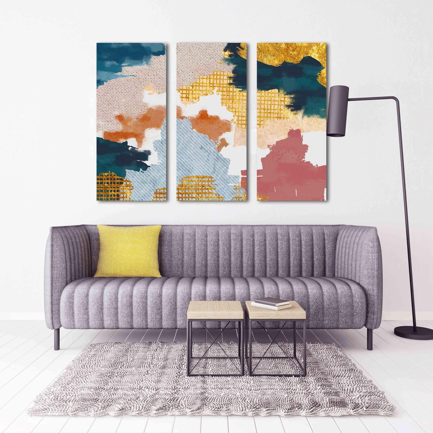 Abstraktes buntes Gemälde, groß, moderne abstrakte Kunst, abstraktes expressionistisches Gemälde, Wandcollage-Set, abstrakte Wandkunst, Heimwanddekor