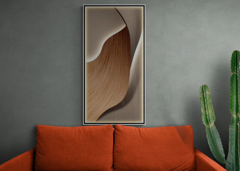 Abstract brown art print, framed art deco wall art, printable contemporary wall art, living room wall art, gift for boss