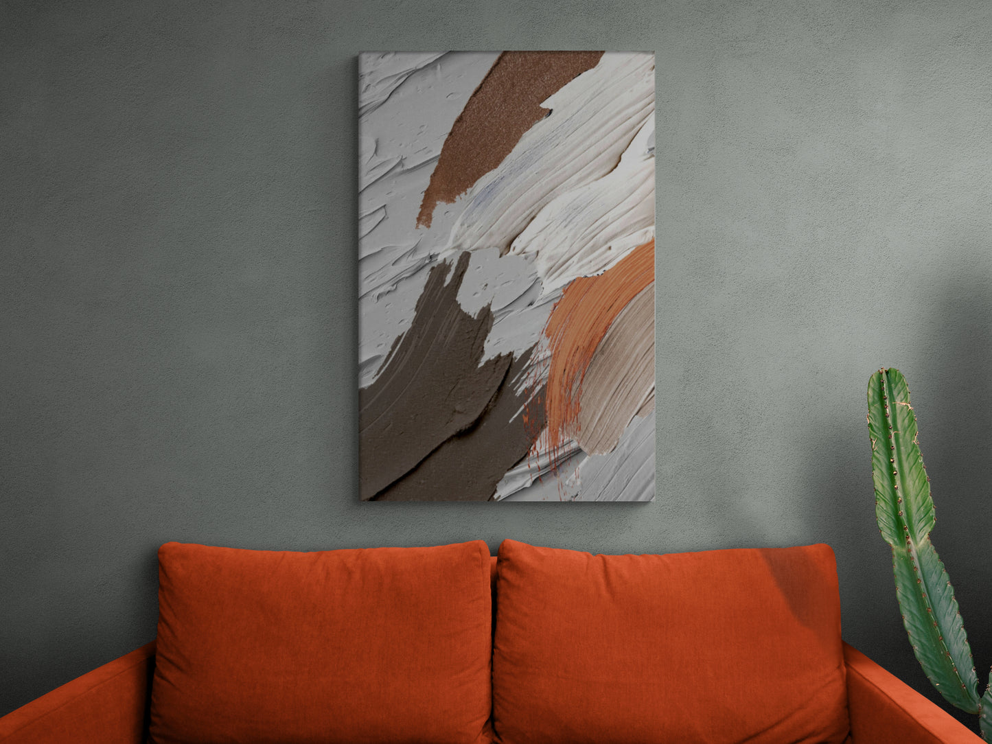 Abstract wall art, oil painting effect canvas print, modern artwork, wall hanging decor, large framed art print, neutral wall art, birthday gift