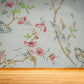 Birds wallpaper, self adhesive botanical wall mural, plants and trees wallpaper, peel and stick nature wallpaper, temporary accent wallpaper, bedroom wall mural