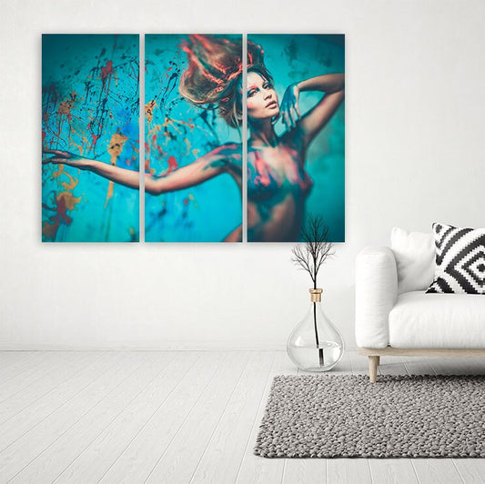 Paintings women faces wall art paintings on canvas, home wall decor, canvas painting, pour painting