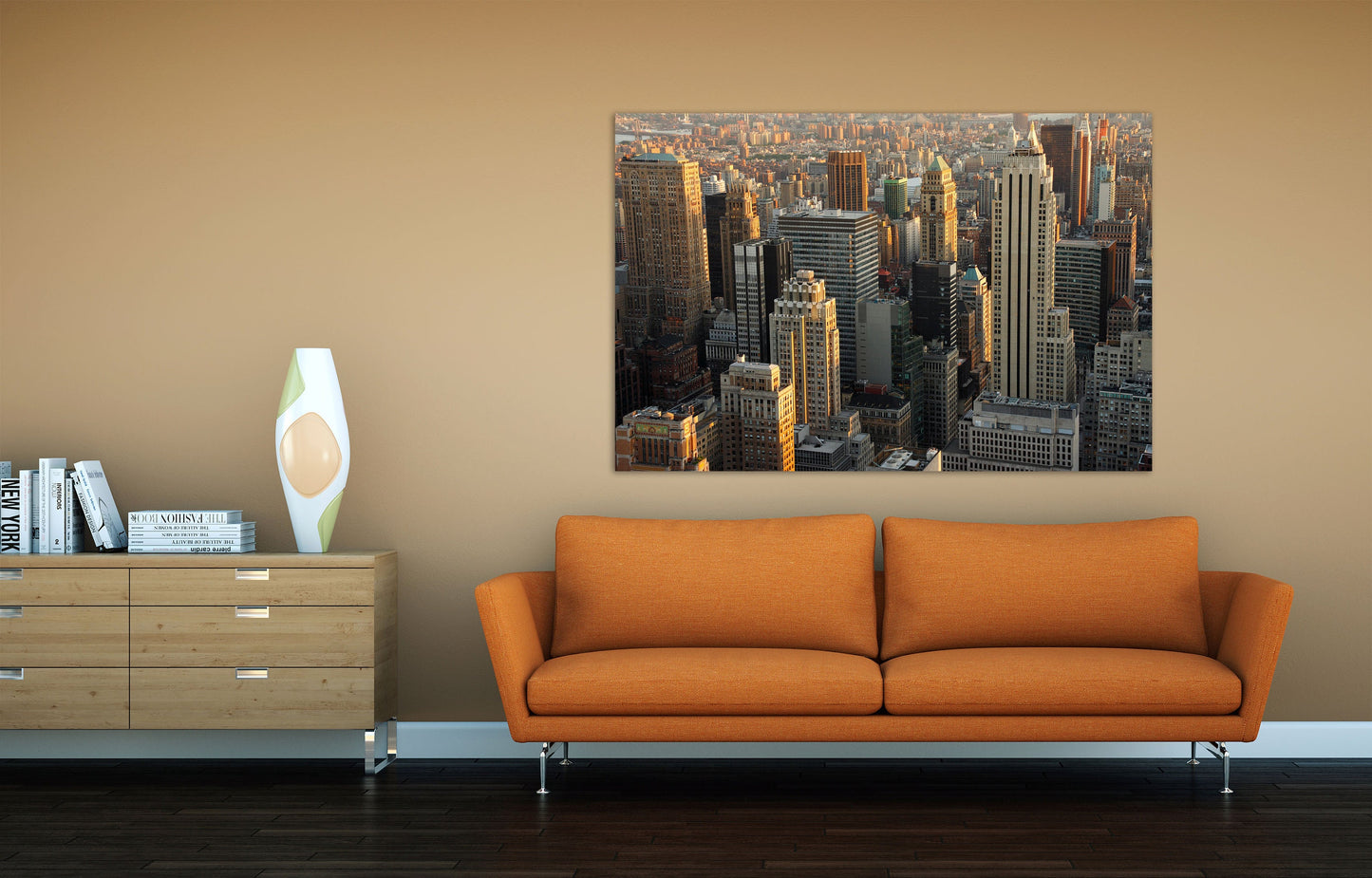 New York city wall art paintings on canvas, home wall decor, Manhattan wall decal, Rockefeller center multi panel wall art, canvas print