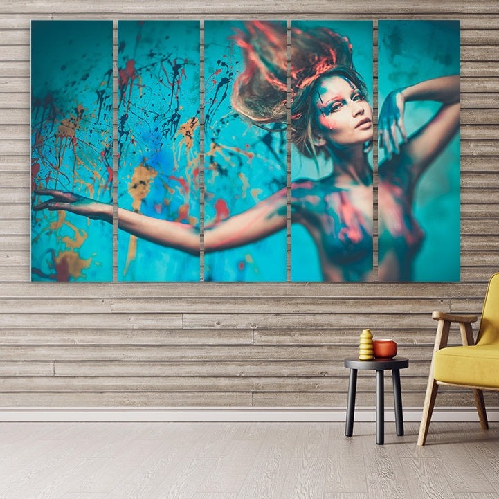 Paintings women faces wall art paintings on canvas, home wall decor, canvas painting, pour painting