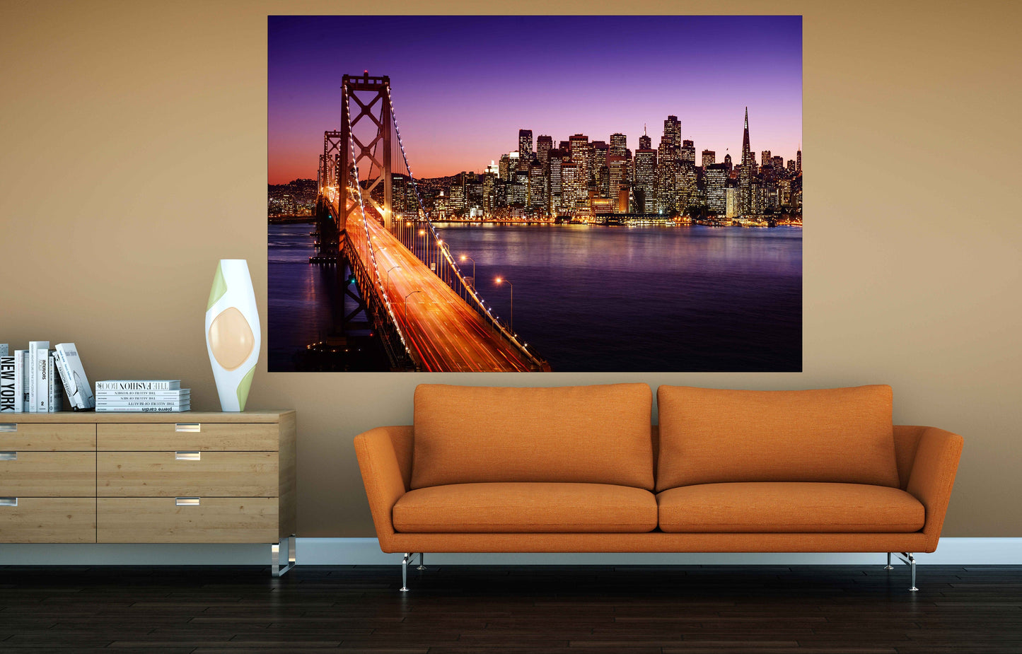 California poster California wall art City wall art paintings on canvas, home wall decor Oakland Bay Bridge San francisco wall art