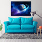 Сosmos Wandkunst Gemälde auf Leinwand Weltraum Dekor Home Wand Dekor Leinwand Malerei Schlafzimmer Wand Dekor Mond Multi Panel Wandkunst