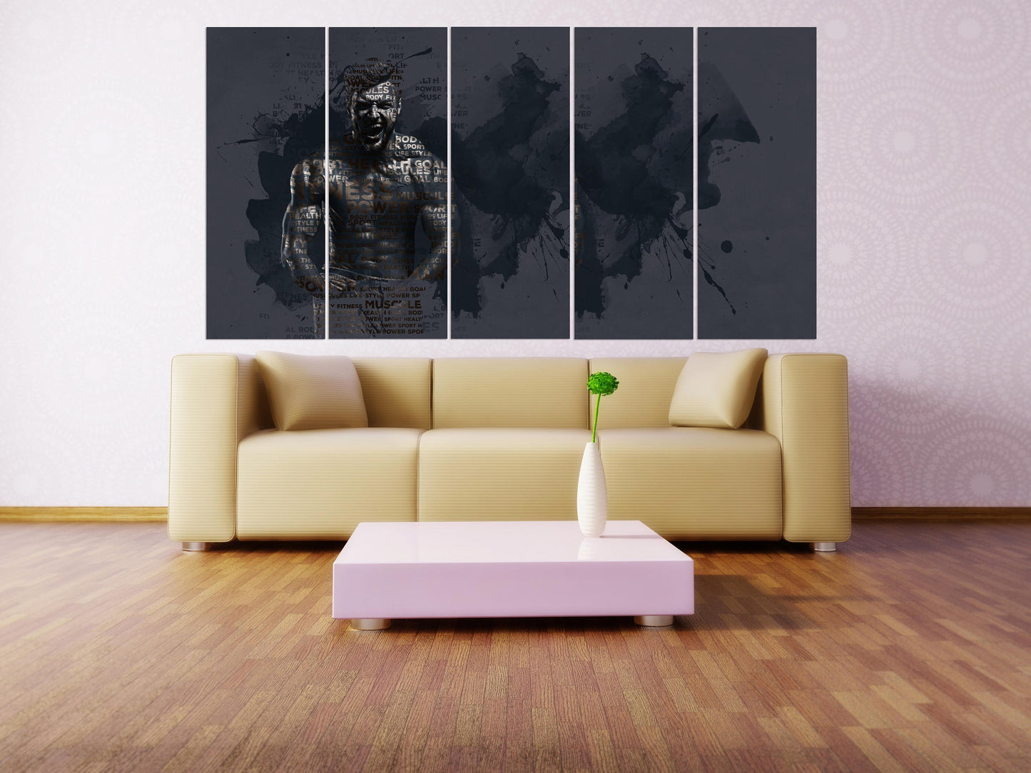 Athlete man wall art Fashion wall art Sportsman wall art Paintings on canvas Home wall decor Canvas painting Multi panel wall art