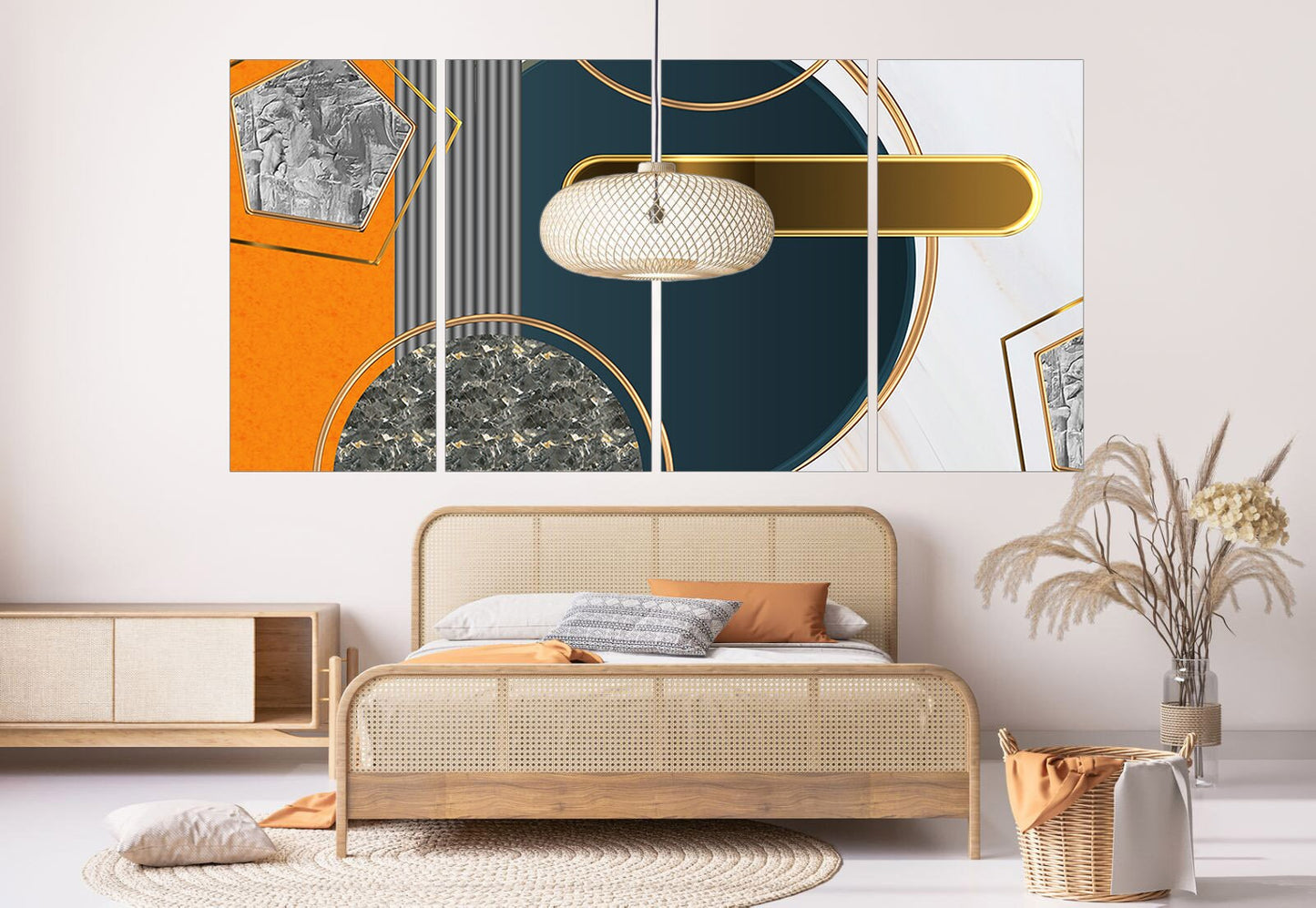 Geometric wall art Modern abstract art Abstract art print Multi panel canvas room wall decor Abstract wall art Abstract painting