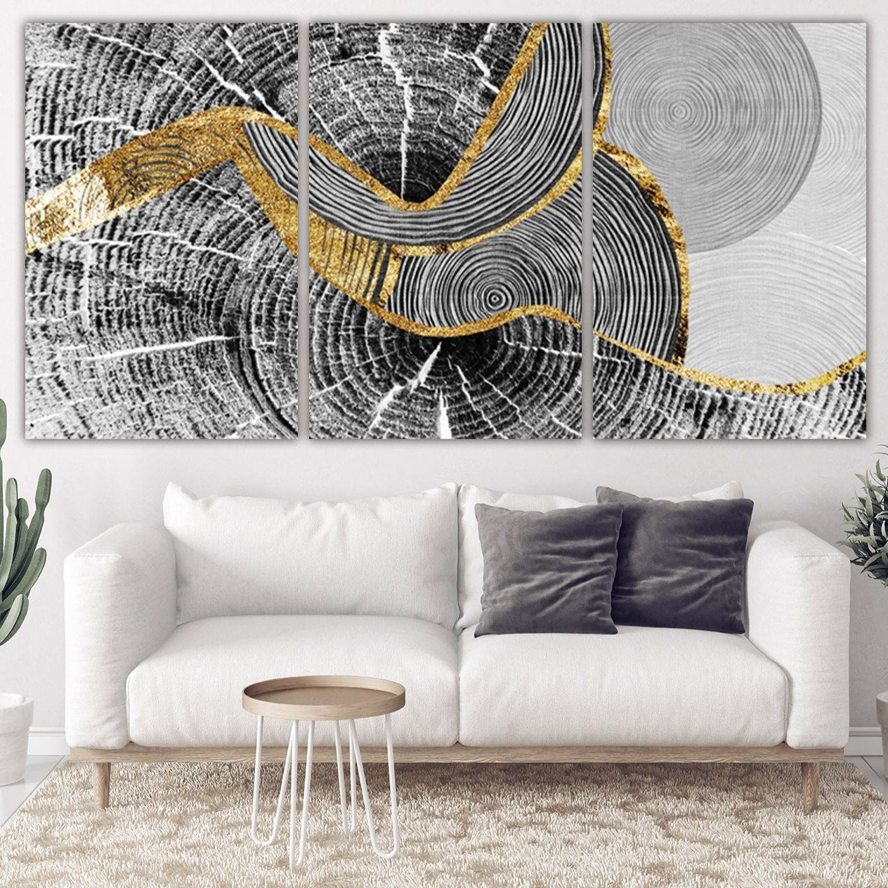 Black and gold abstract wall art Abstract painting Abstract print Abstract canvas Multi panel wall art Housewarming gift