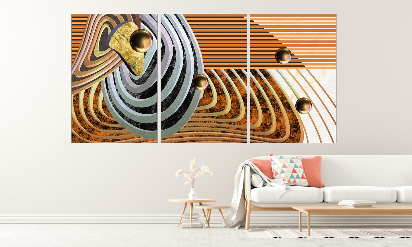 Geometric wall art Modern abstract art Abstract art print Multi panel canvas room wall decor Abstract wall art Abstract painting