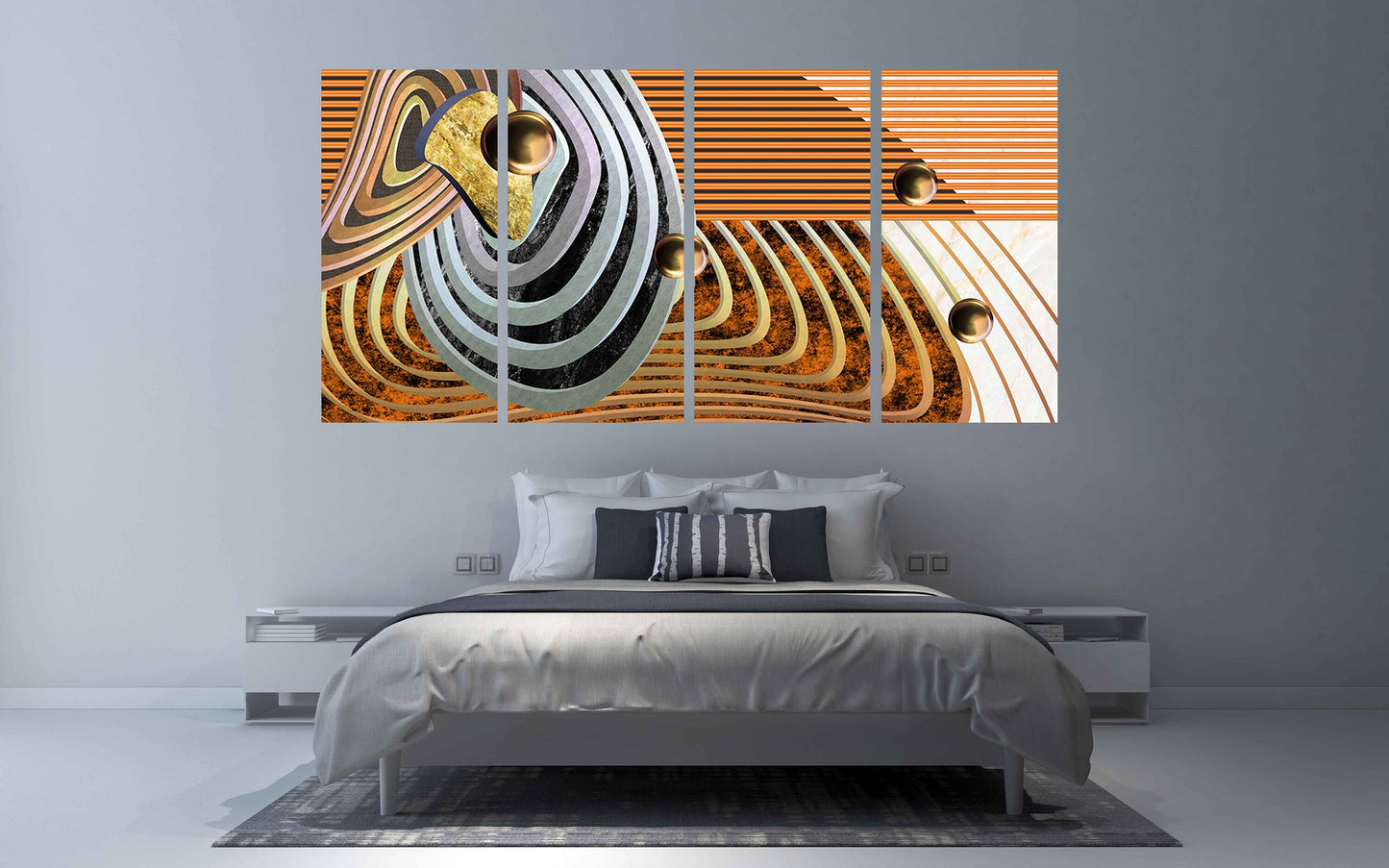 Geometric wall art Modern abstract art Abstract art print Multi panel canvas room wall decor Abstract wall art Abstract painting