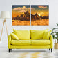 Mountains wall art Landscape painting on canvas Nature prints home bedroom wall decor extra large multi panel canvas painting