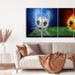 Football wall art Soccer ball art American Football Sports wall art Large abstract canvas art Soccer wall art football player gift