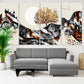 Gapanese wall art Goldfish print Mountain wall decal ridge mountains line art wall print Modern abstract canvas painting