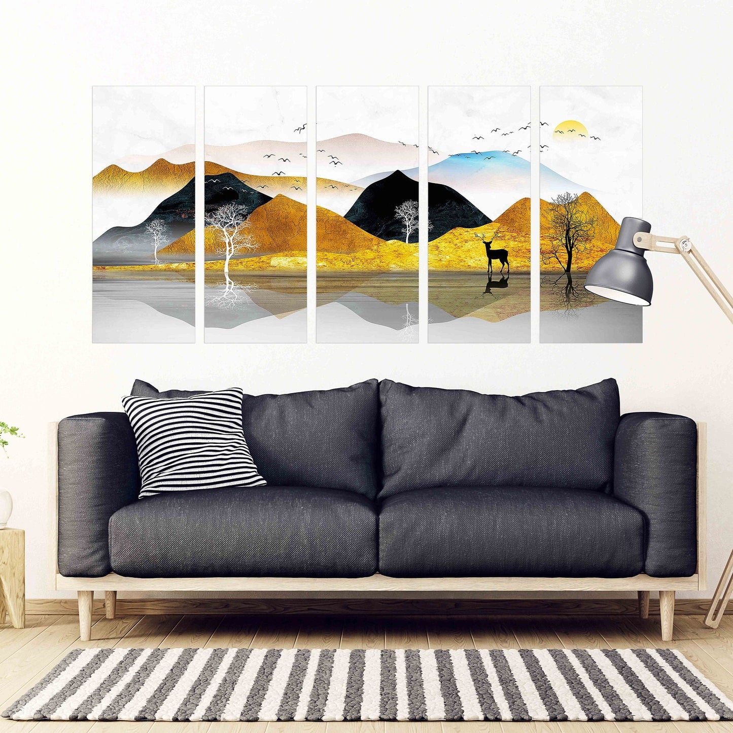 Rocks and mountains Framed wall art mountains Modern abstract canvas painting Wall decor Outdoors mountains wall art