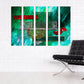 Emerald Green Decor Modern abstract art 3 piece frame canvas Multi panel canvas Wall art Canvas painting Abstract wall art Home wall decor