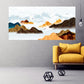 Mountain lake painting original art lake Framed wall art mountains Canvas painting Home wall decor Rocks and mountains 3 piece frame canvas