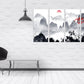 Sakura blossoms Outdoors mountains wall art Home wall decor Rocks and mountains 3 piece frame canvas Mountains posters