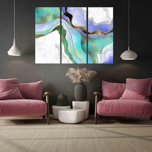 Abstract canvas wall art painting Picture frames extra large multi panel wall art Abstract print wall decor calm horizontal art