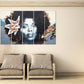 Black afro woman wall art, african american art canvas, black woman print multi panel extra large canvas art painting