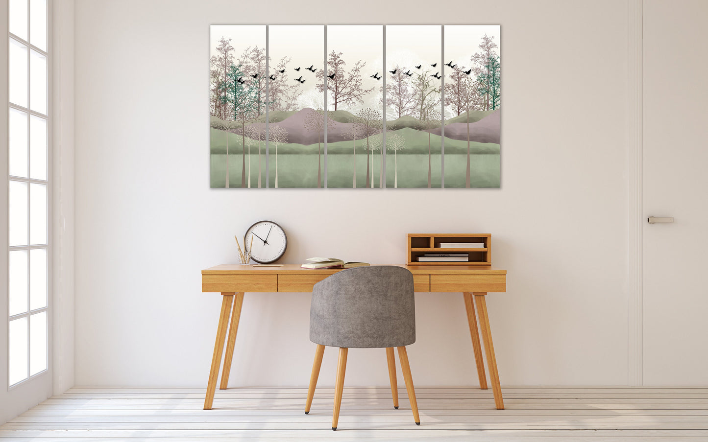 Forest painting, canvas wall art nature, large landscape painting, forest prints, forest wall decor