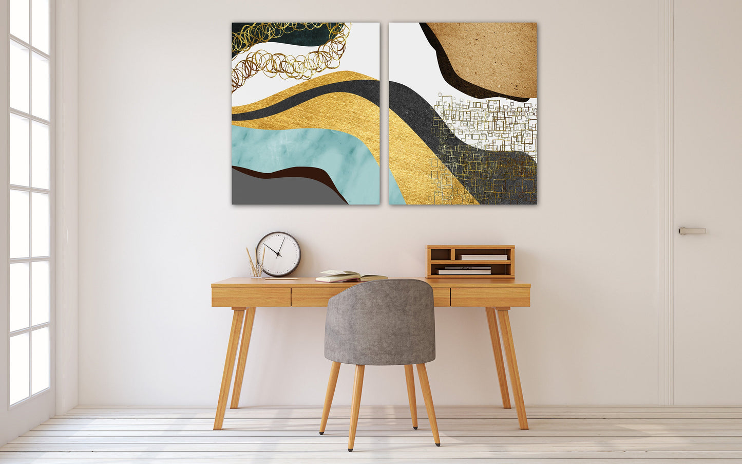 Abstract painting modern  extra large canvas wall art, abstract multi panel canvas