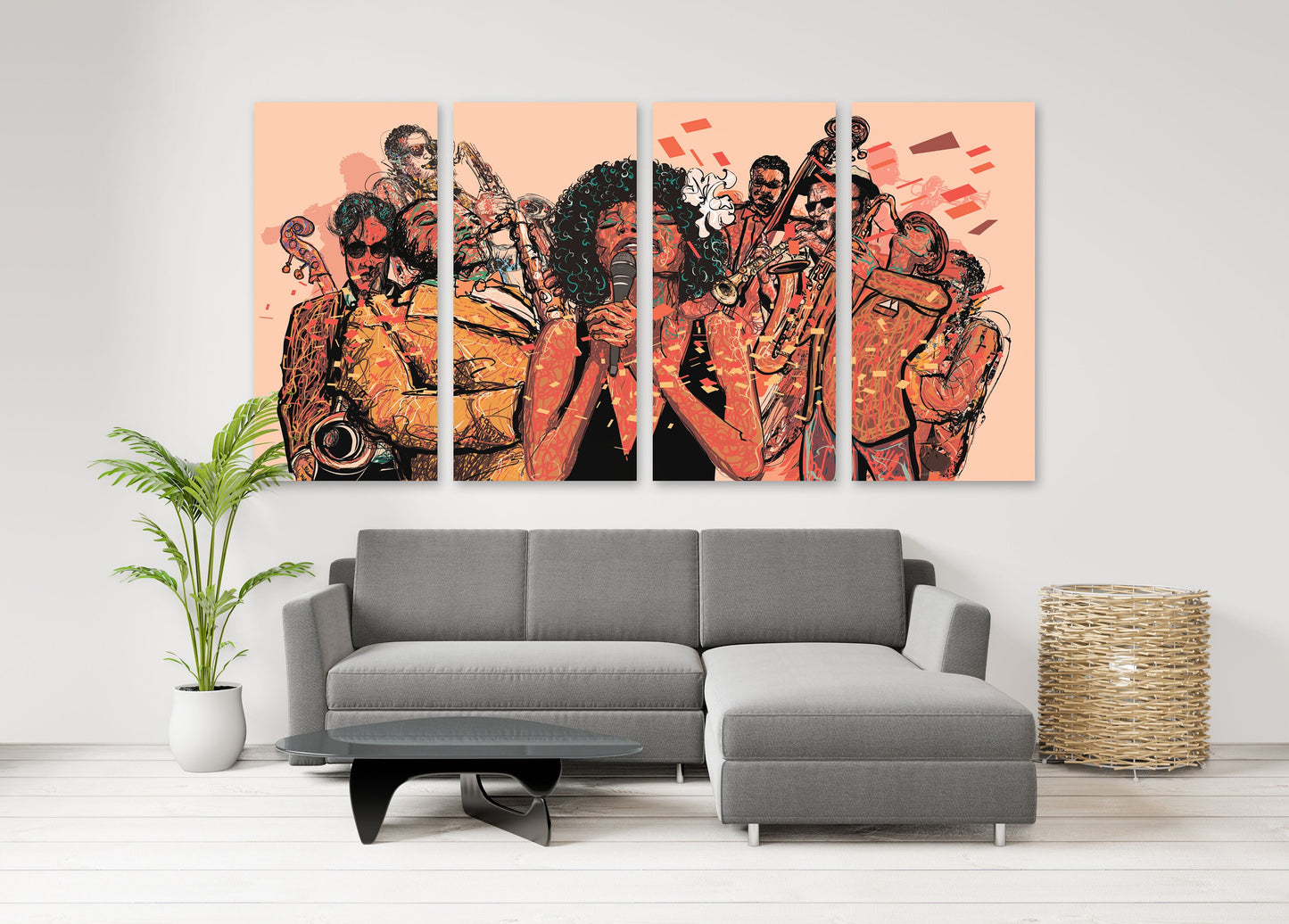 Woman singer print music wall art jazz wall decor canvas painting music wall art  canvas wall art painting of music jazz art decorative Gift