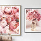 Set of three floral print wall arts in floating frame, modern framed floral artwork, bink flowers canvas print, inspiritual saing wall art