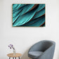 Large abstract canvas print, impression 3d wall art, blue floater frame artwork, conceptual hanging wall decor, framed living room wall art