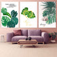 Tropical wall art paintings on canvas, home wall decor, printable wall art set of 3, monstera art custom canvas, botanical wall art