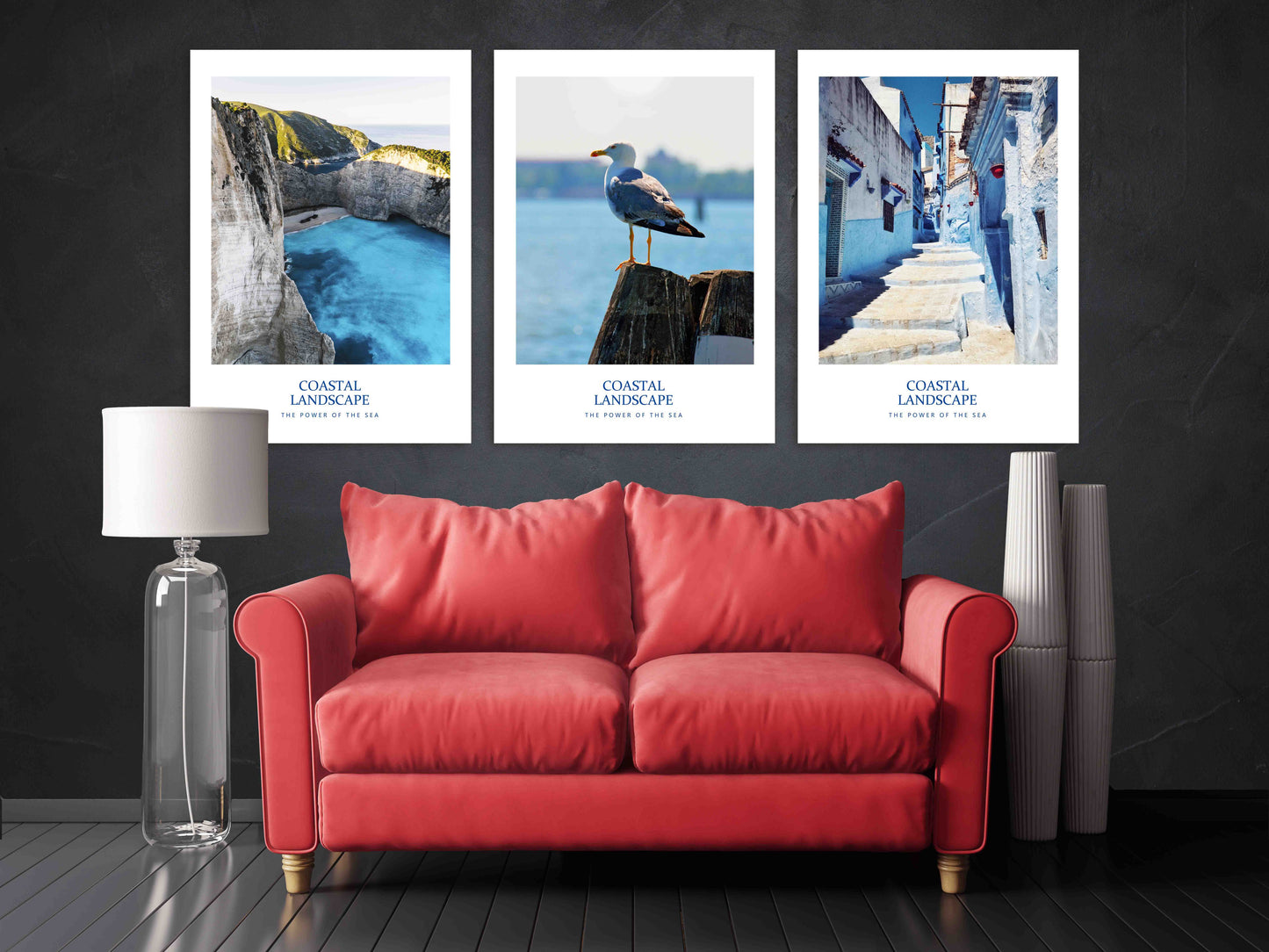 Set of 3 prints coastal decor, modern wall art paintings on canvas home wall decor printable wall art set of 3 seascape, seascape canvas art