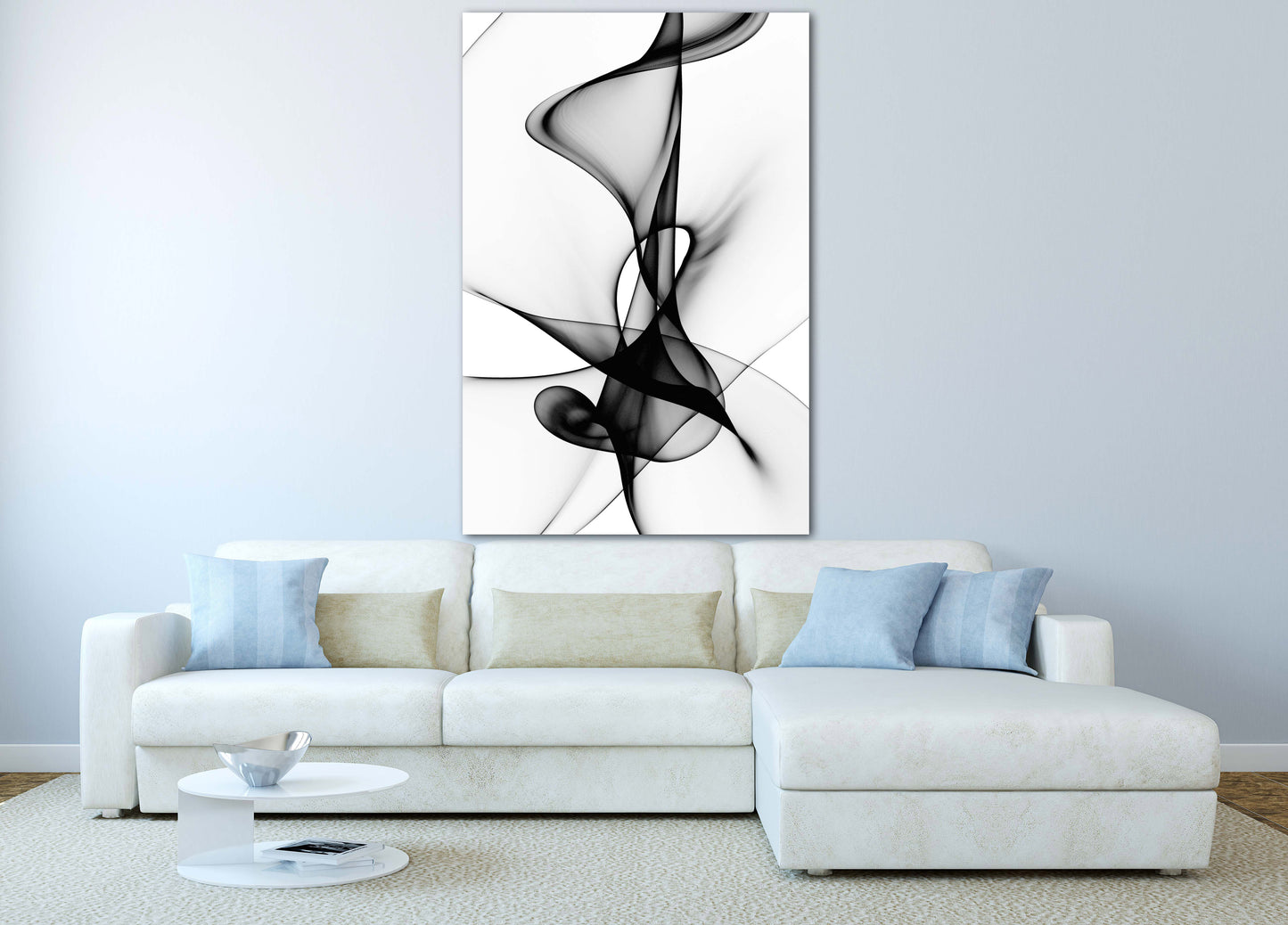 Schwarz-Weiß-Kunst, mehrteilige Leinwand, mehrteilige Wandkunst, Wanddekoration für das Esszimmer, abstrakte Wandkunst, abstraktes Gemälde, extragroße Wandkunst