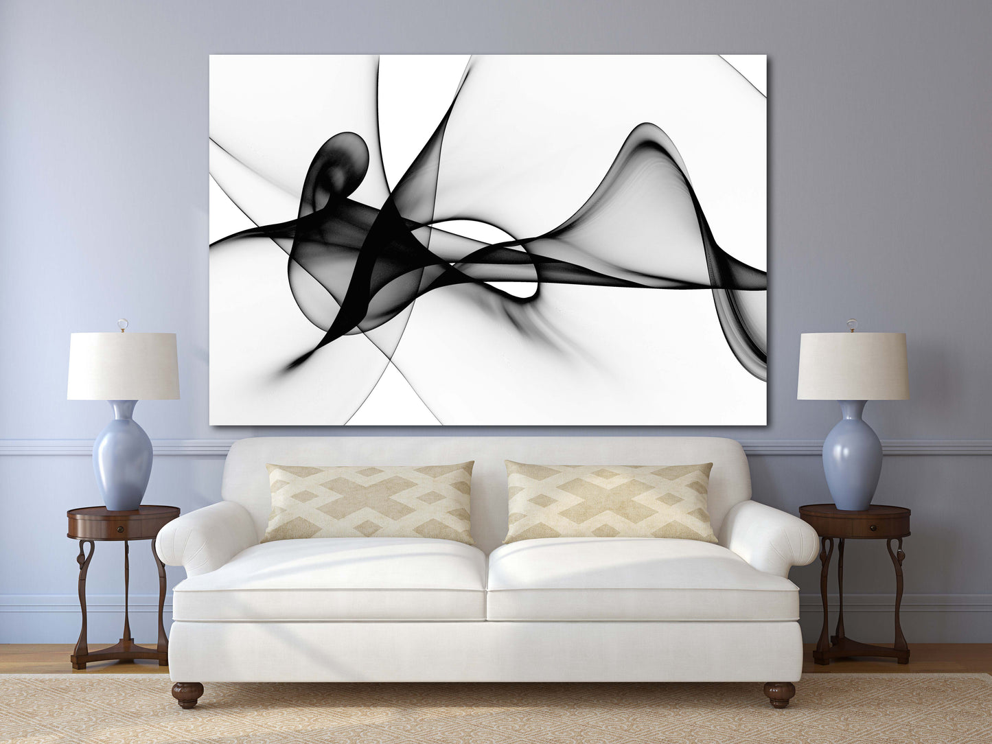 Schwarz-Weiß-Kunst, mehrteilige Leinwand, mehrteilige Wandkunst, Wanddekoration für das Esszimmer, abstrakte Wandkunst, abstraktes Gemälde, extragroße Wandkunst