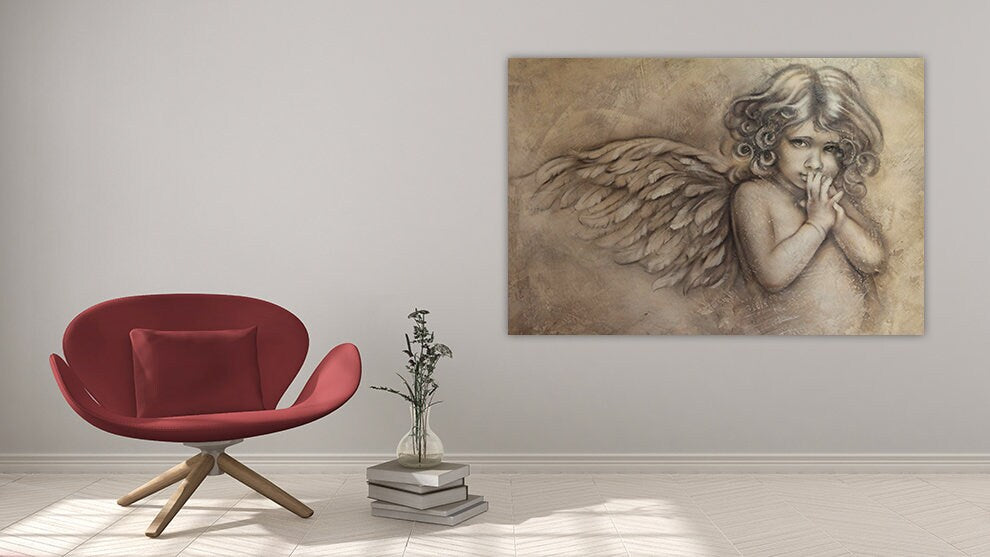 Angel wall art paintings on canvas religious wall art home wall decor bedroom wall decor printable wall art multi panel wall art