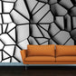 Abstract wallpaper Peel and stick wallpaper Photo wallpaper Textured wallpaper black wallpapers geometric wallpaper 3d wall mural