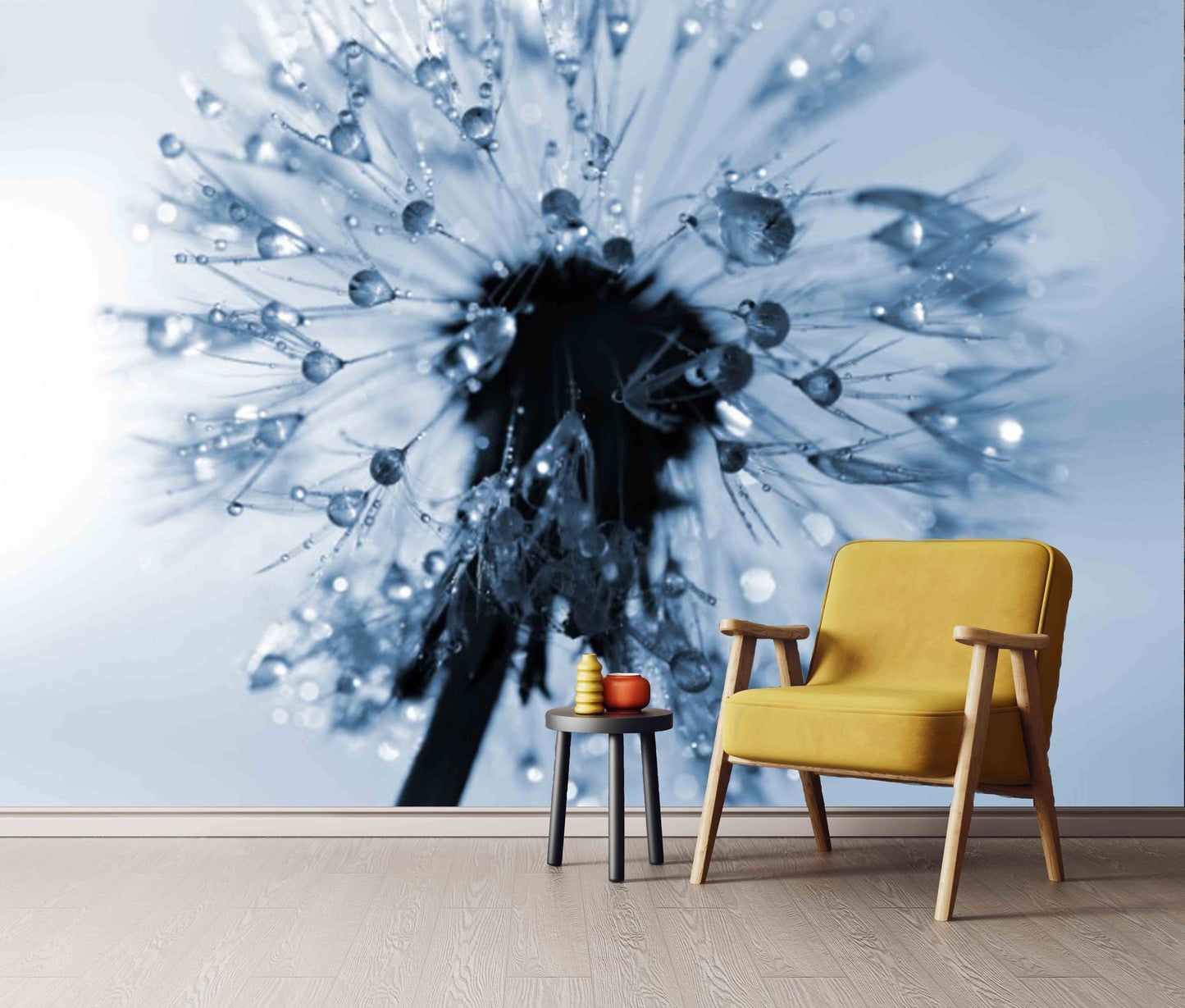 Floral wallpaper Peel and stick wallpaper Photo wallpaper Textured wallpaper adhesive wallpaper Botanical removable wallpaper blue wallpaper