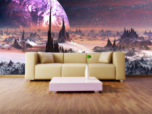 Boy wallpaper Space decor Removable wallpaper Textured wallpaper nursery wallpaper vinyl wallpaper 3d wall mural Art wallpaper