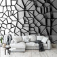 Abstract wallpaper Peel and stick wallpaper Photo wallpaper Textured wallpaper black wallpapers geometric wallpaper 3d wall mural