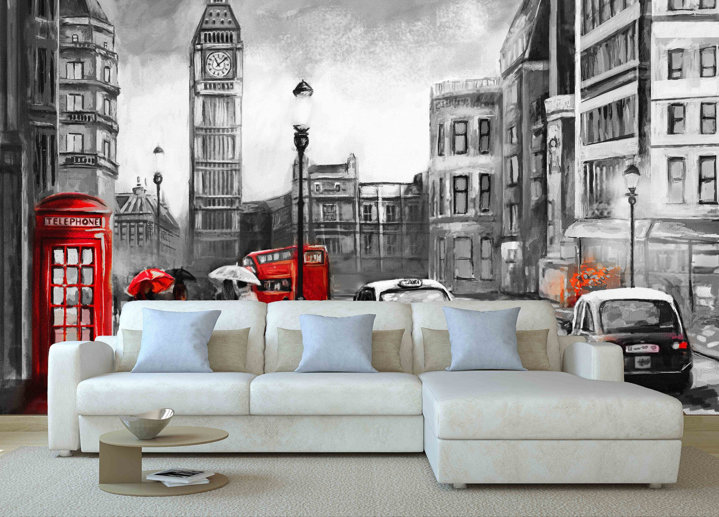 London wall mural London bus decal Big ben wall decal London big ben England london wall art vinyl wall murals mural peel and stick