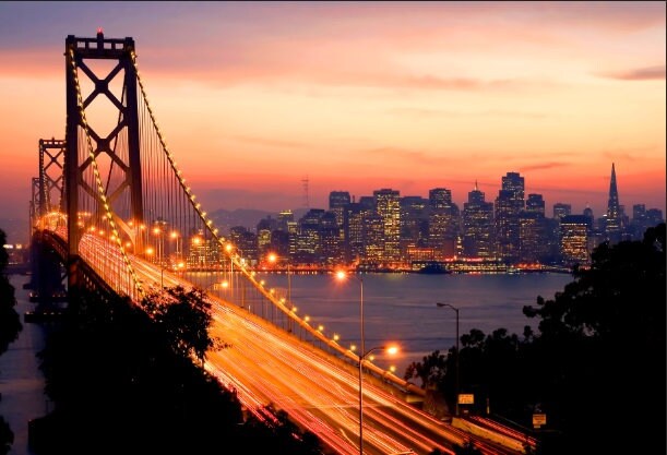 San francisco art City wall mural Vinyl wall murals mural peel and stick sunset wallpaper san francisco bridge san francisco canvas