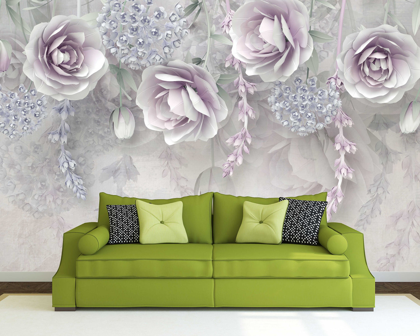 Flowers wallpaper Floral Peel and stick wallpaper Photo wallpaper Textured wallpaper adhesive wallpaper Botanical removable wallpaper