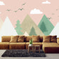 Nursery girl wallpaper Blush wallpaper Removable wallpaper Nature tapestry nursery wallpaper mountains wall art Wall mural photography