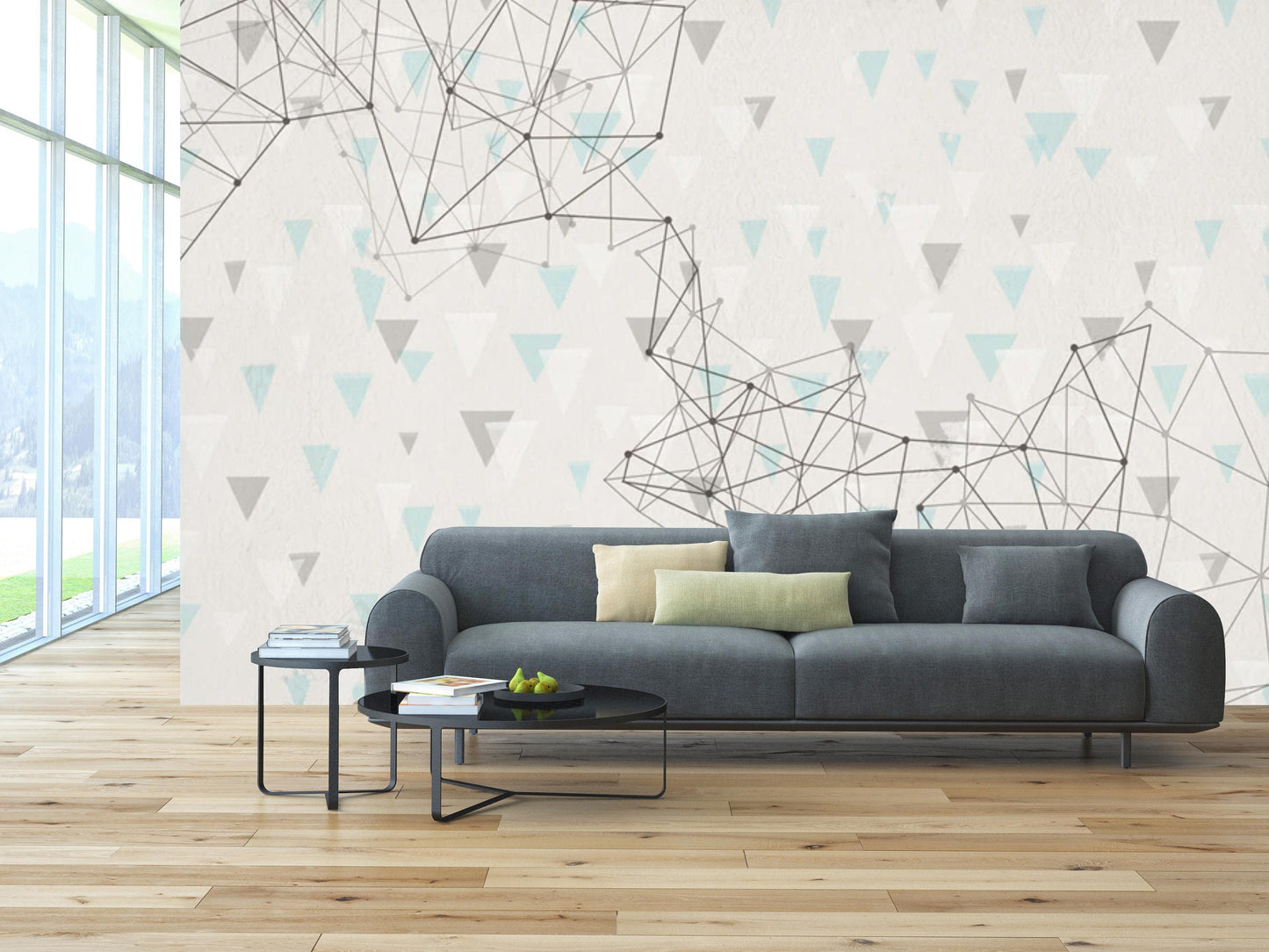 Peel and Stick geometric wallpaper Wall mural peel and stick Bedroom wall decor Abstract wallpaper Geometric wall sticker