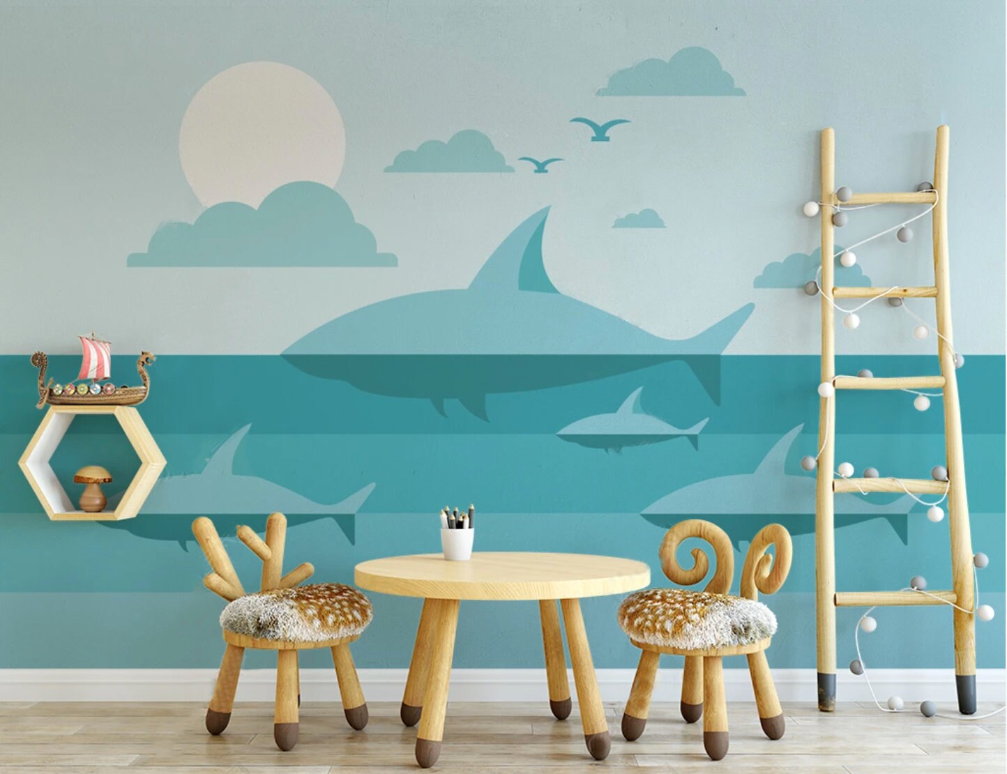 Boy nursery decor Removable wallpaper Textured wallpaper nursery wallpaper vinyl wallpaper modern wallpaper wall print art